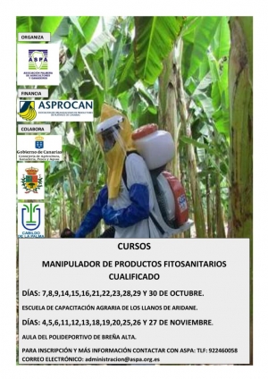 CURSO DE MANIPULADOR DE PRODUCTOS FITOSANITARIOS CUALIFICADO