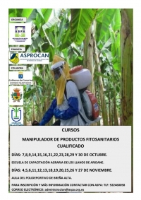 CURSO DE MANIPULADOR DE PRODUCTOS FITOSANITARIOS CUALIFICADO